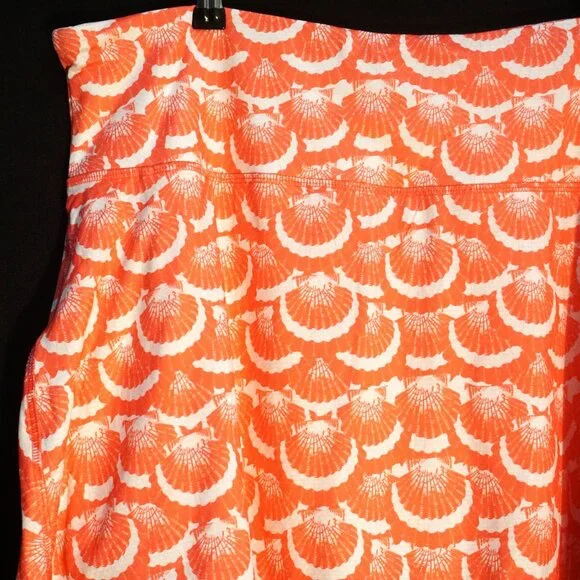 Gottex Golf & Tennis Athletic Skort Coral Seashell Print Women’s XL